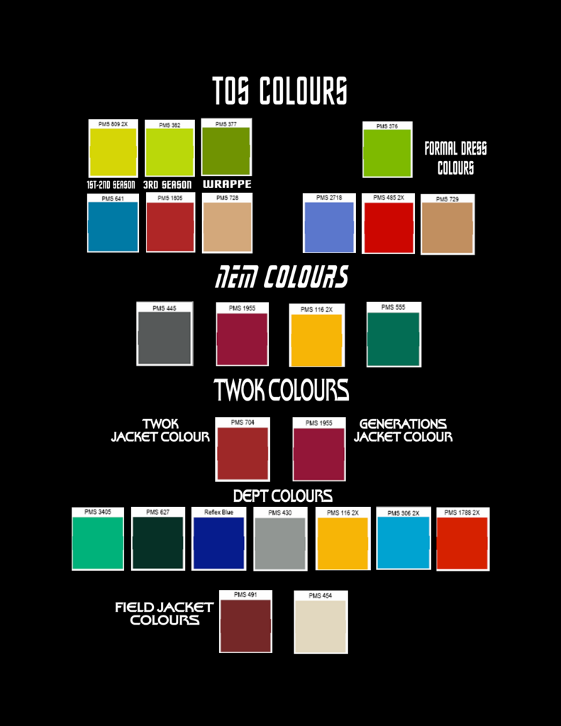 star trek colour code