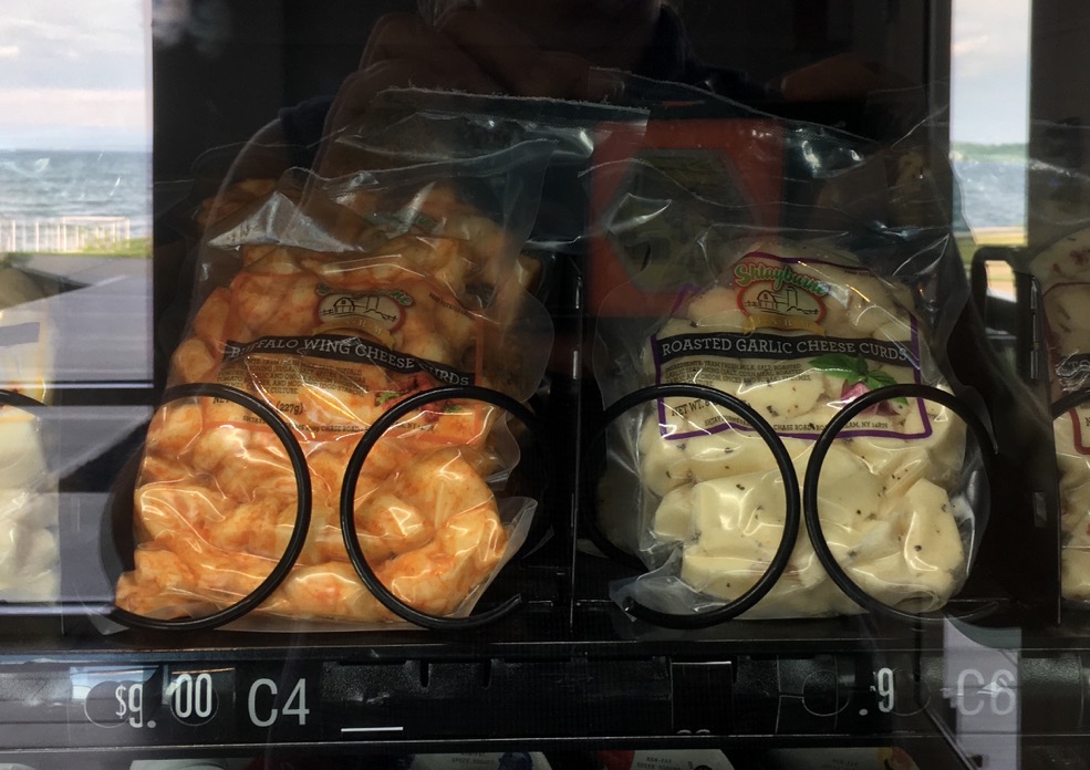 9 cheese curds from a vending machine MLTSHP