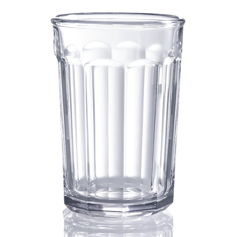 16oz ten panel bar glass