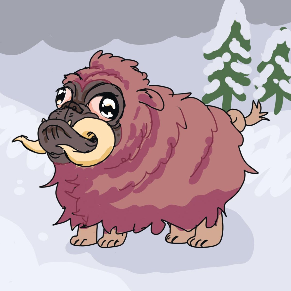 Woolly Pug, Pleistocene ancestor to the modern pug MLTSHP