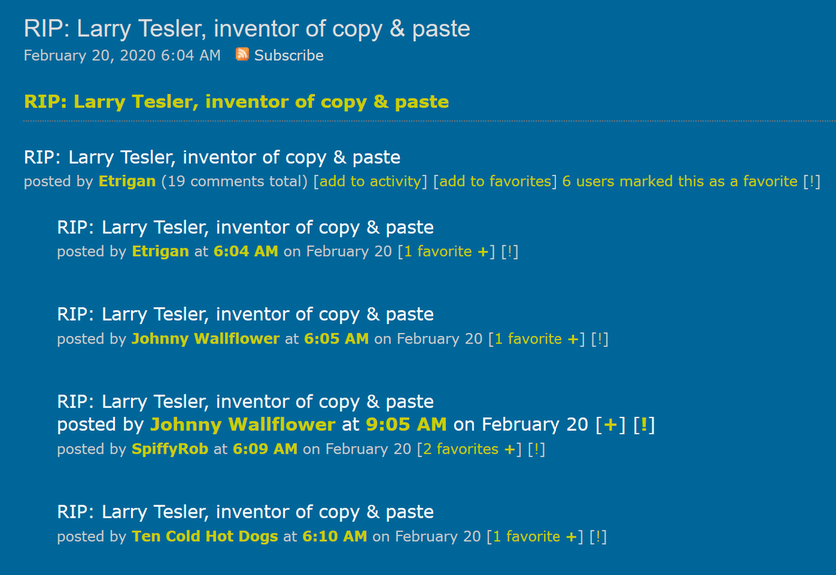 RIP: Larry Tesler, inventor of copy & paste | MLTSHP