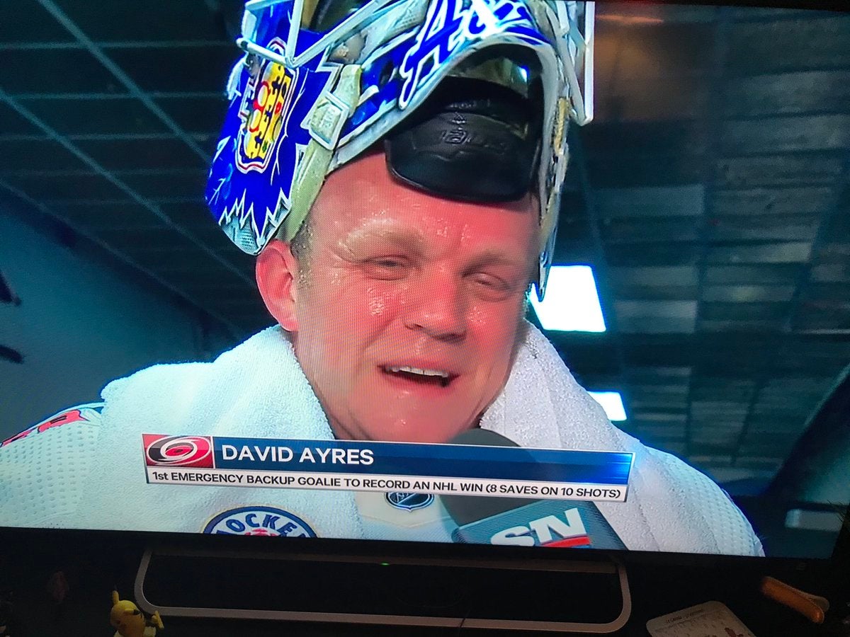 Tonight the 42 old zamboni driver for the Toronto maple leafs farm team beat the Toronto Maple