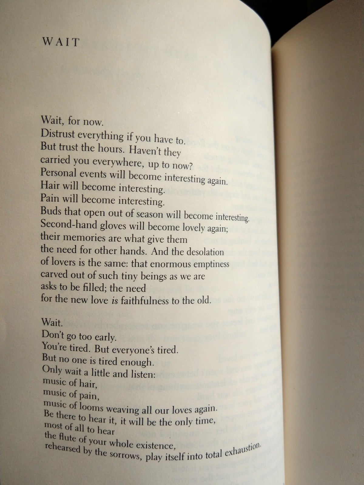 Wait by Galway Kinnell MLTSHP