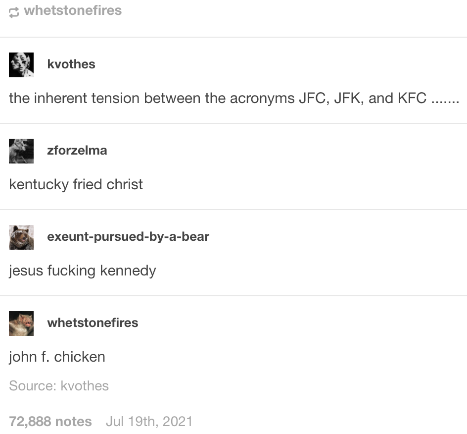 JFC JFK KFC MLTSHP