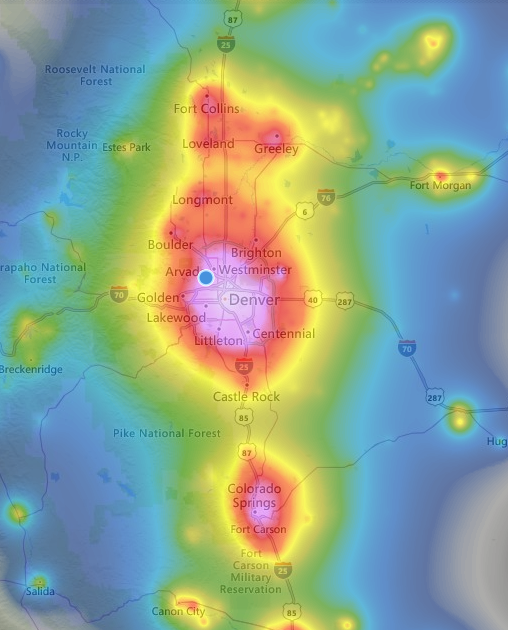 Colorado Light Pollution  MLTSHP