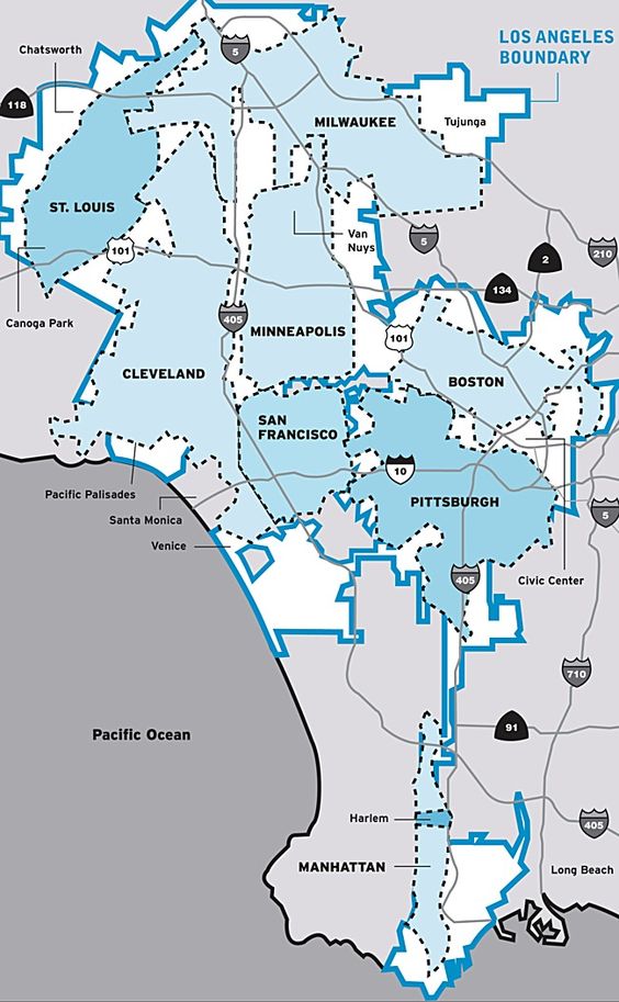 Los Angeles size comparison MLTSHP