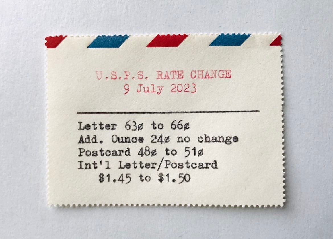 USPS Rate Change MLTSHP