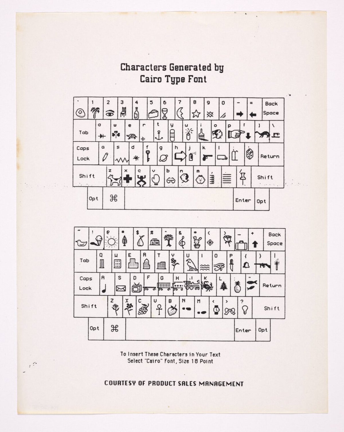 Characters Generated by Cairo Type Font | MLTSHP