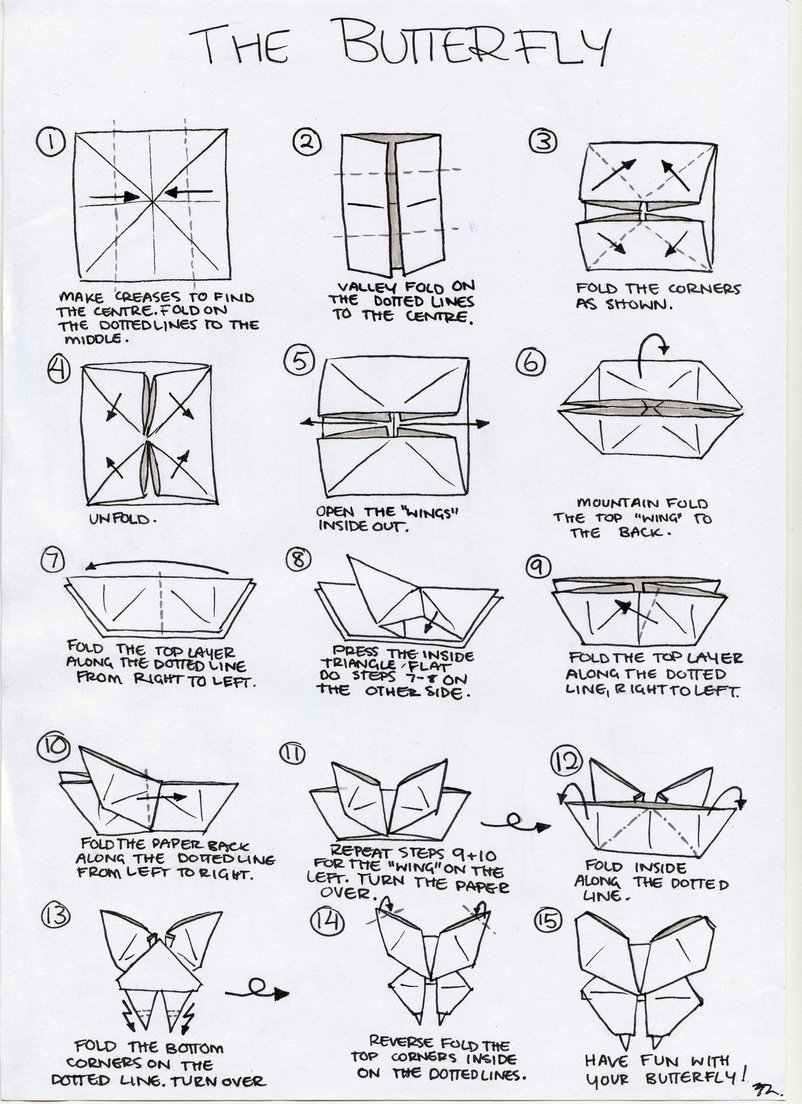 Origami Butterfly Instructions Mltshp Mltshp